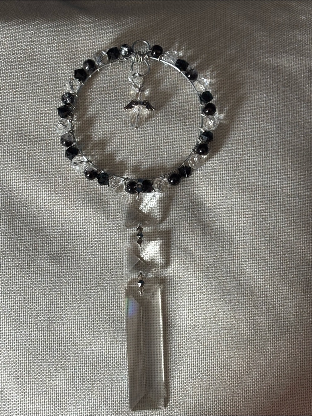 Hand Crafted Crystal Angel Suncatcher